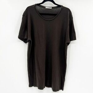 Junk Food Los Angeles Oversized Womens Scoop Neck Cotton T-Shirt Brown Large